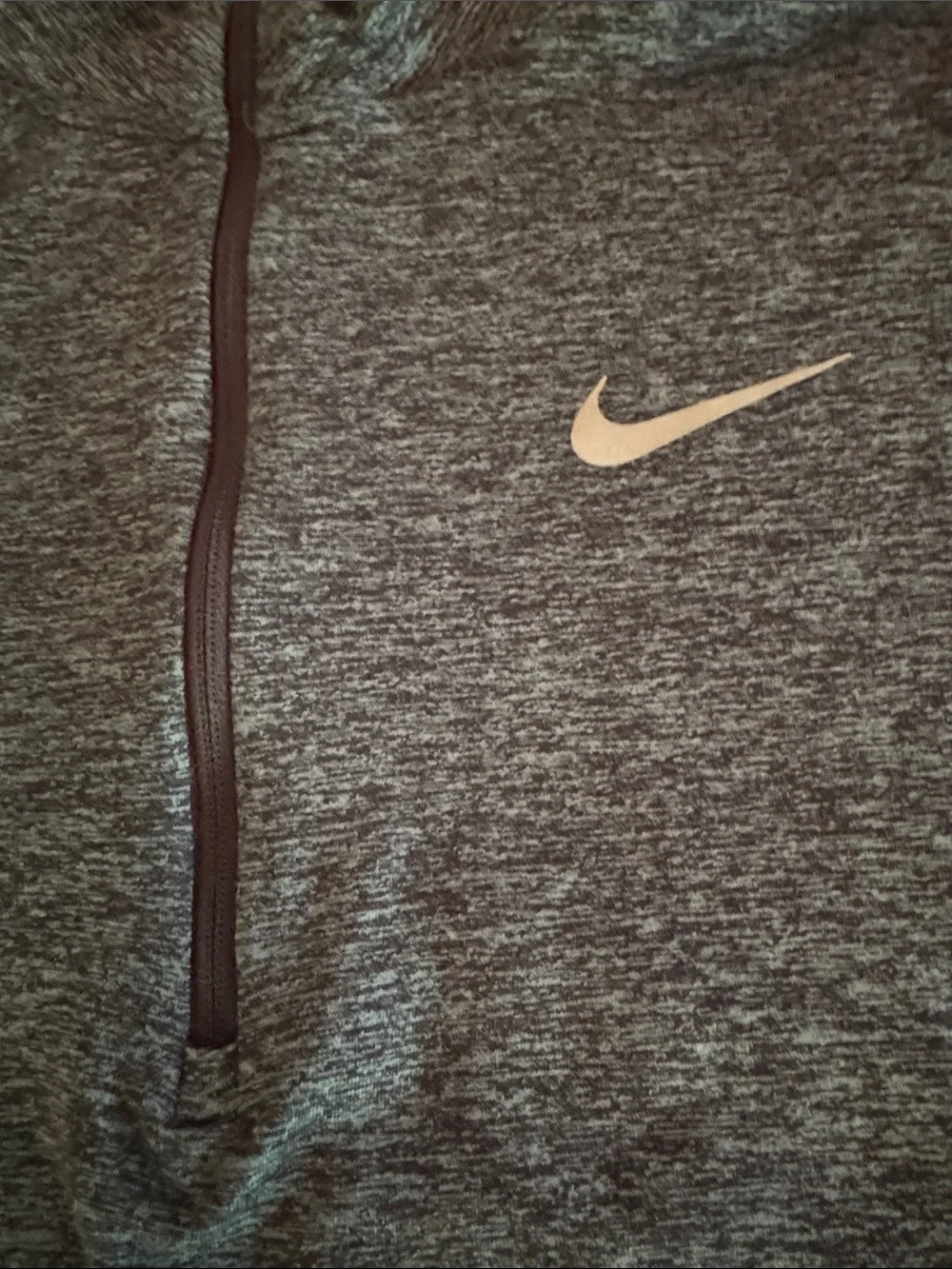 Nike Heather Gray Quarter-Zip Performance Top - Picture 2 of 8